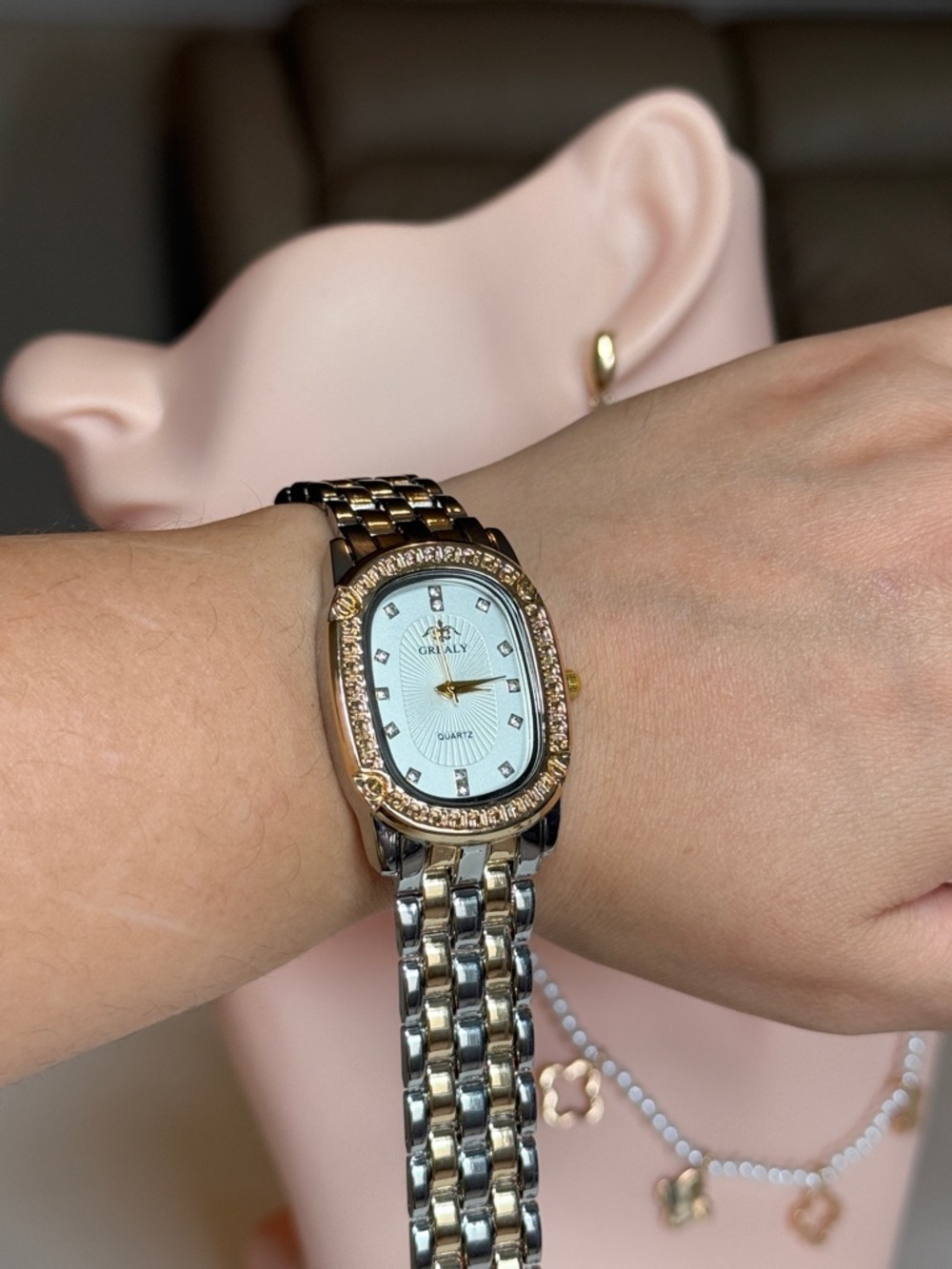 Gold and Silver Bracelet Watch - Picture 2 of 5
